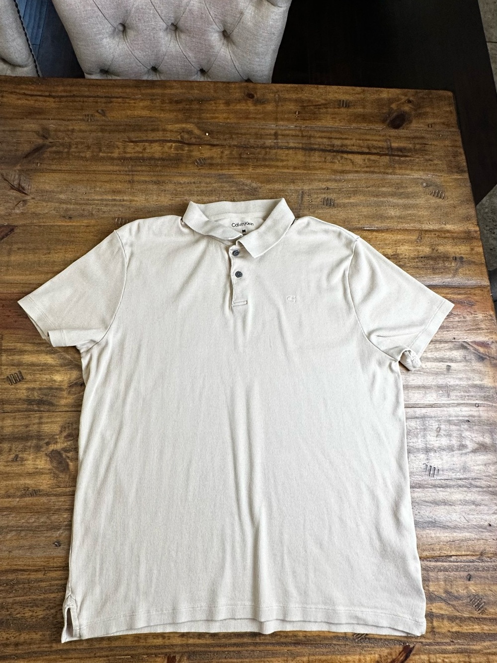 Calvin Klein Men’s Light Cream Polo